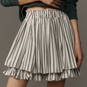 Anthropologie Maeve Flirty Layered Full Mini Skirt
